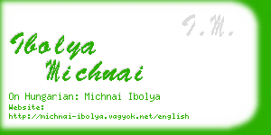 ibolya michnai business card